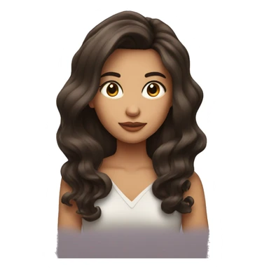 beautiful brunette girl with blowout hair sticker