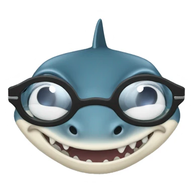 Tiburón con lentes  sticker