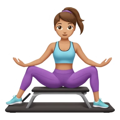 pilates girly doing pilates sticker