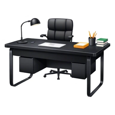 Black modern Office Table sticker