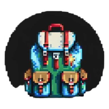 camping hiking backpack sticker