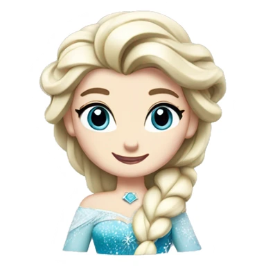 Plumcake in the shape of Elsa from disney sticker