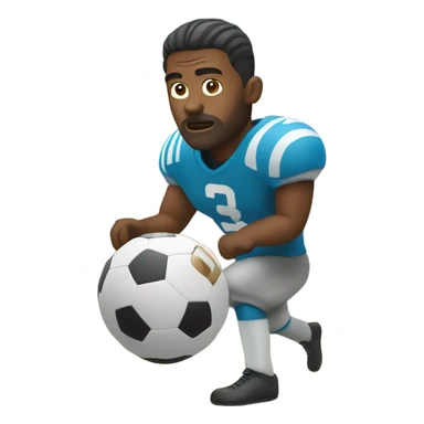 Baled man playing football  sticker