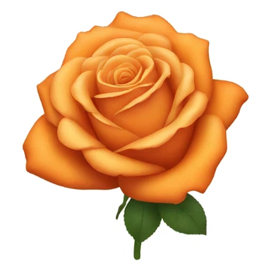 orange rose sticker
