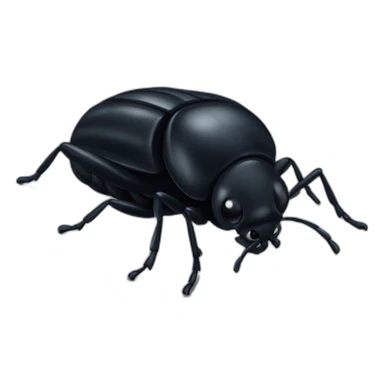 a completly black bug sticker