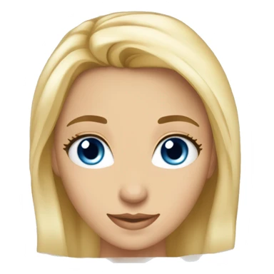  belle fille blonde yeux bleus avec 3 hommey sticker