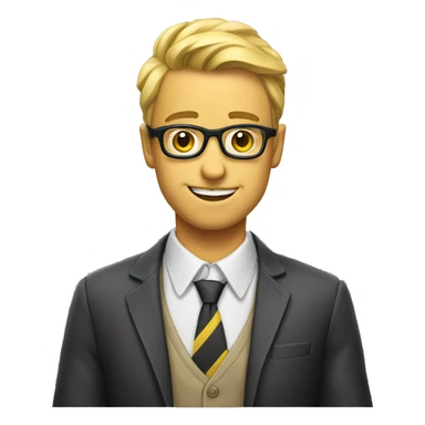 Nerd gay emoji sticker