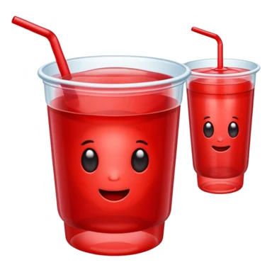  red jelly cup sticker