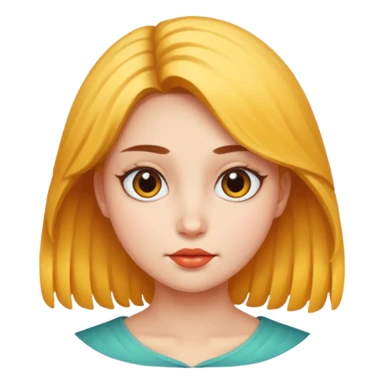 bird face type girl sticker