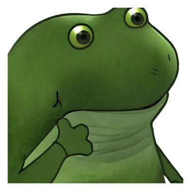 green bufo frog in a happy pose sticker