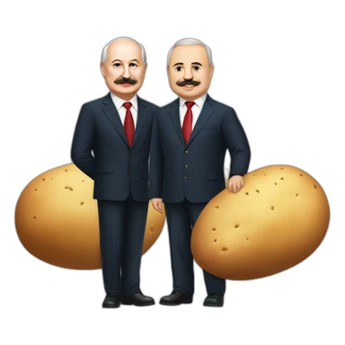 Lukashenko and big potato sticker