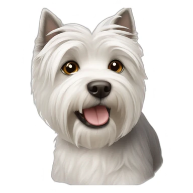 West Highland White Terrier and brown gray boomer dog sticker