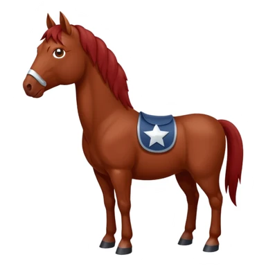 Liver red horse with a small white star between his eyes sticker