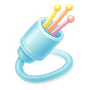 An optical cable illustrated in a playful and vibrant style, representing the fun and exciting aspects of high-speed internet. sticker