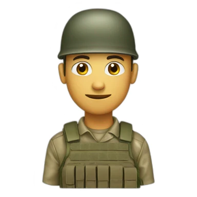 Soldier white sticker