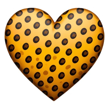 Leopard print heart sticker