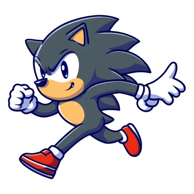 Sonic, Silver, and Shadow running sticker