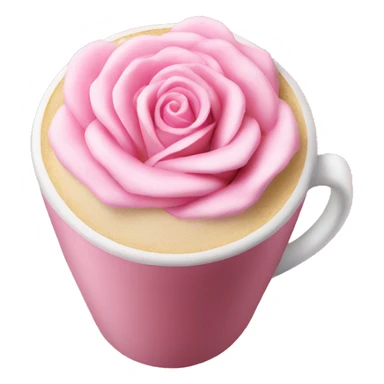 Pink Rose latte sticker