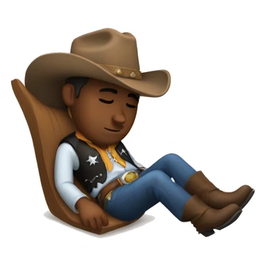 sleeping cowboy sticker