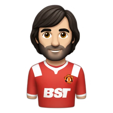George Best realistic sticker
