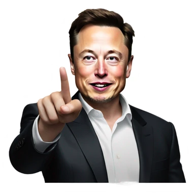 Elon musk pointing 🫵🏼 with finger toward viewer sticker