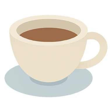 colored icon of a coffee cup sticker
