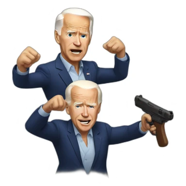 Biden fighting trump sticker