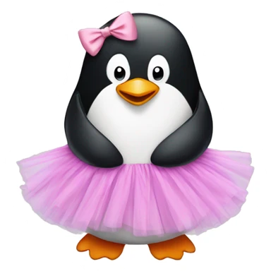 Penguin with a tutu sticker