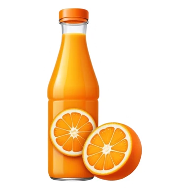 Orange juice bottle  sticker