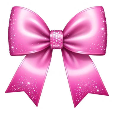 Pink bow with sparkles sticker