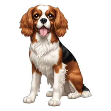 dog Cavalier King Charles Spaniel full body sticker