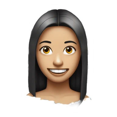 Girl with eyebrow piercing and piano keys for teeth sticker