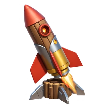 A Rocket Made Of Wood And Scrap Metal In A Clash Of Clans Aesthetic sticker