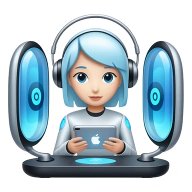 Personalized AI assistants manage daily urban life.  sticker