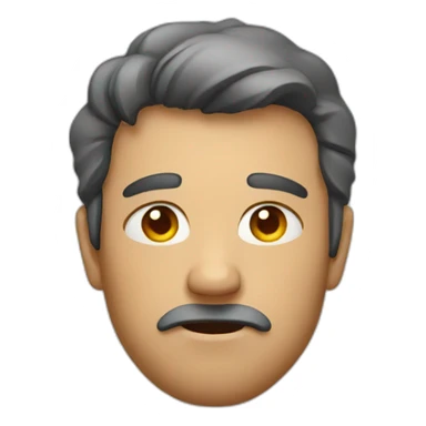 man with sleepy eyes sticker