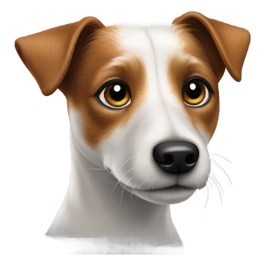 realistic dog portrait jrt sticker