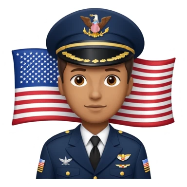 generate a very realistic American navy with flag sticker