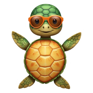 Wild SeaTurtle wearing  swimsuit and sun glasses sticker