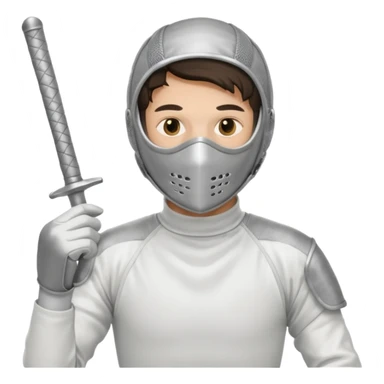 fencing man sticker