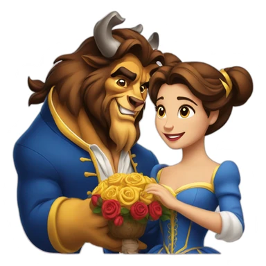 Beauty and the beast sticker