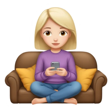 cozy sofa & girl sticker