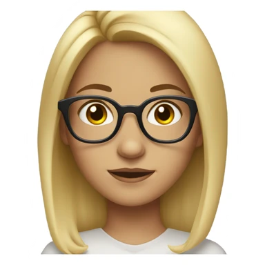 Blonde girl with glasses and an eyebrow piercing sticker