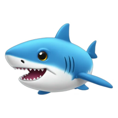 BLÅHAJ fluffy plush soft shark sticker