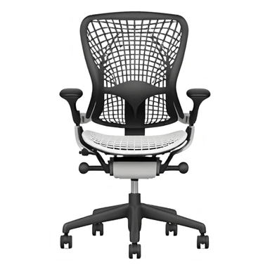 White Sayl Herman Miller ergonomic chair back view sticker