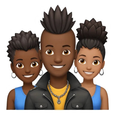 Black man with  Mohawk with black women  sticker
