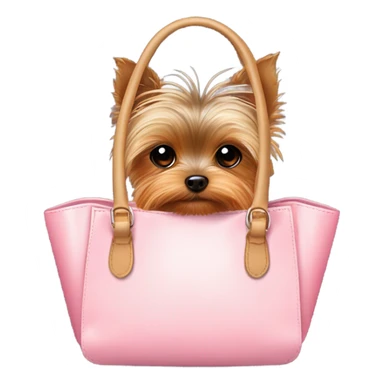 Teacup Yorkie in a handbag  sticker
