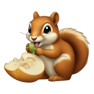 Squireel eating sticker