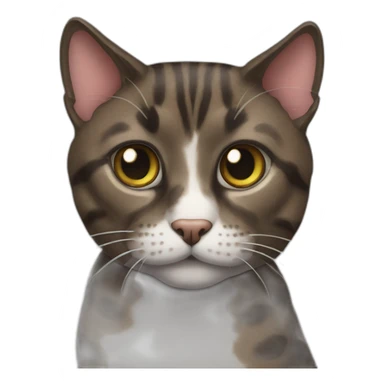 brindle cat sticker
