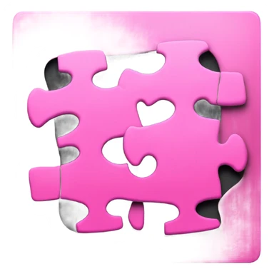 two pink puzzles sticker