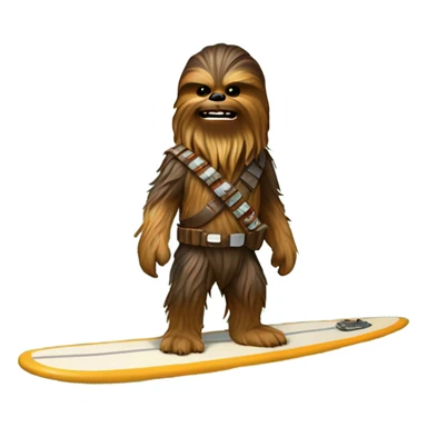Chewbacca on surfboard sticker
